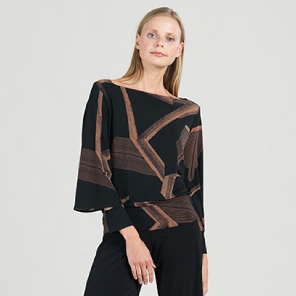 Clara Sunwoo Geo Print Hipster Square neck top.0